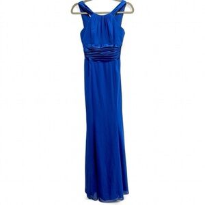 David’s Bridal Royal Blue Formal Maxi Dress Size 2 Evening & Bridesmaid Gown